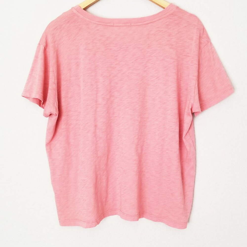 Anthropologie Sundry Tee T Shirt 100% Pima Cotton Let Love Win Embroidery Top M - Picture 5 of 14